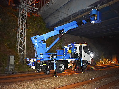 道路橋定期点検（軌陸車）